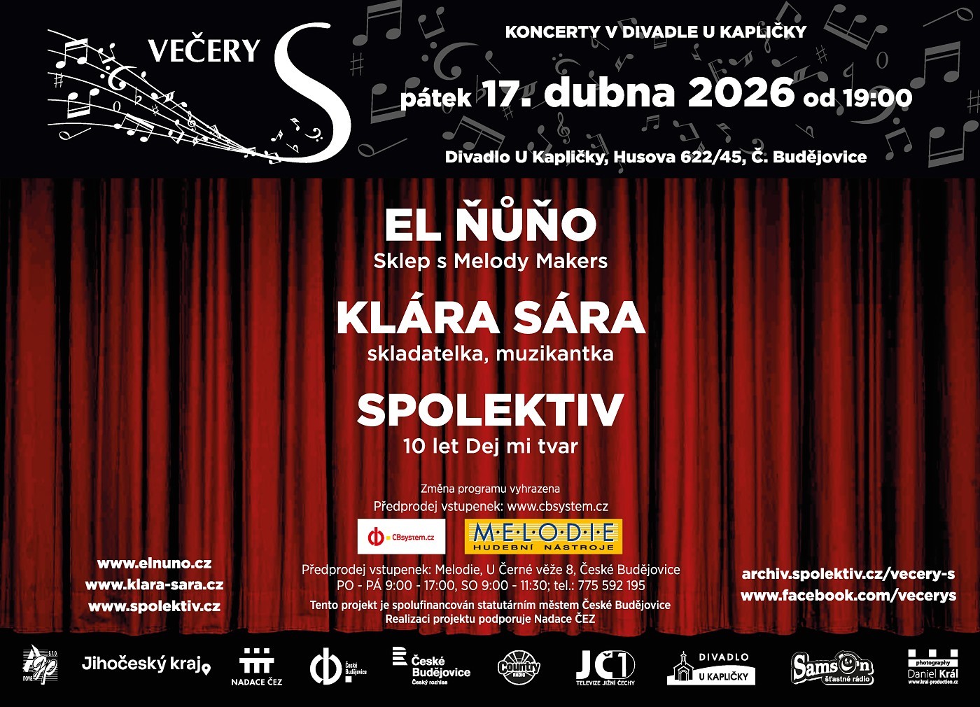 Večery S koncerty 2026