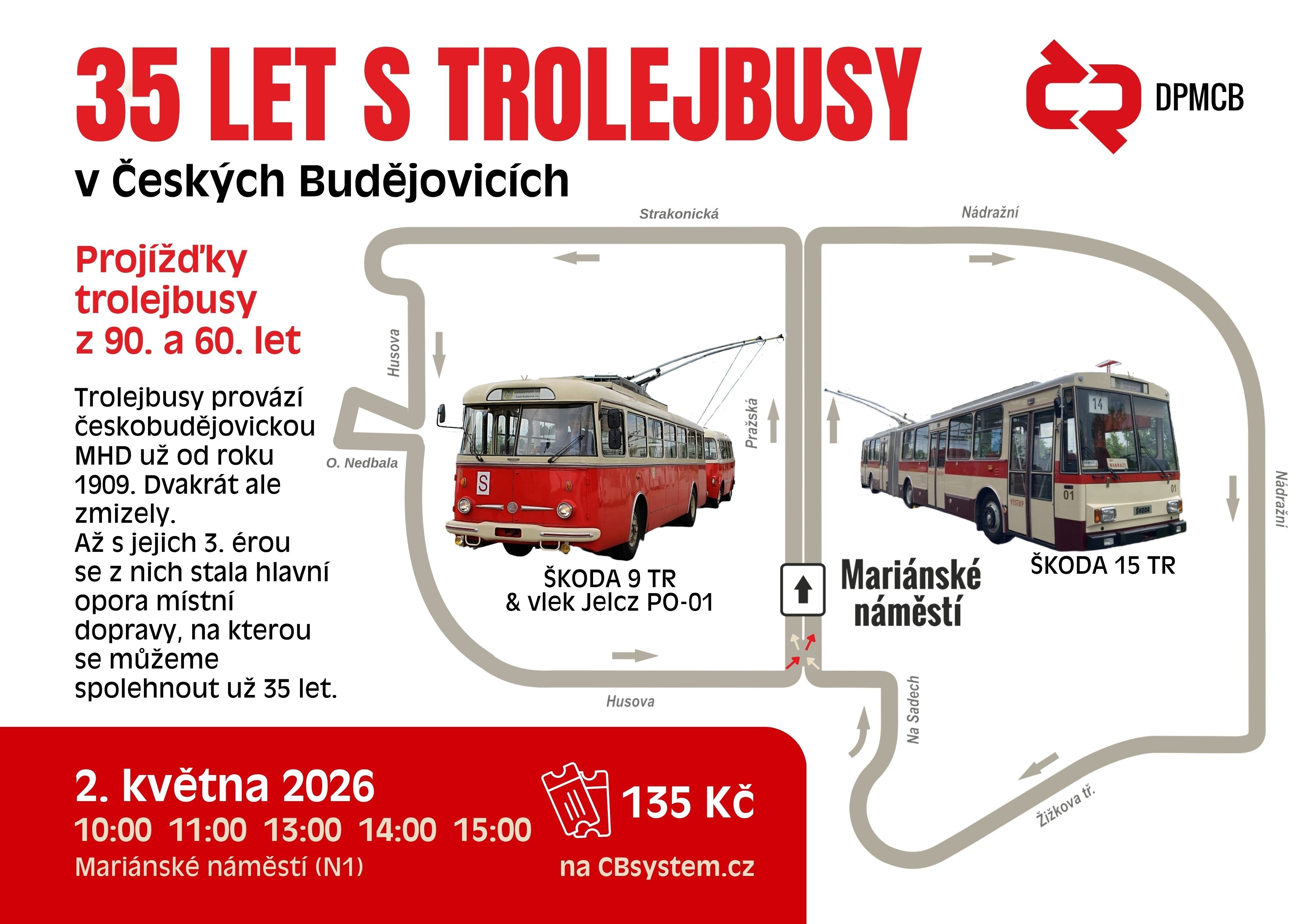 Oslavy 35 let trolejbusů v Českých Budějovicích