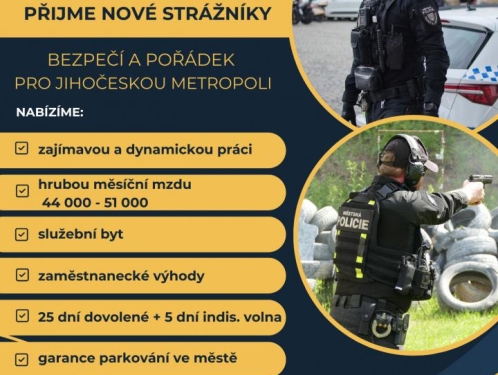 Zajímavá pracovní příležitost u městské policie