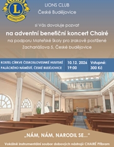 Adventní benefiční koncert Chiaré