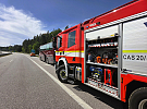 Na dálnici D3 u Ševětína hořel autobus, nikdo není zraněn