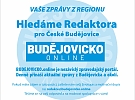 Hledáme Redaktora  pro České Budějovice